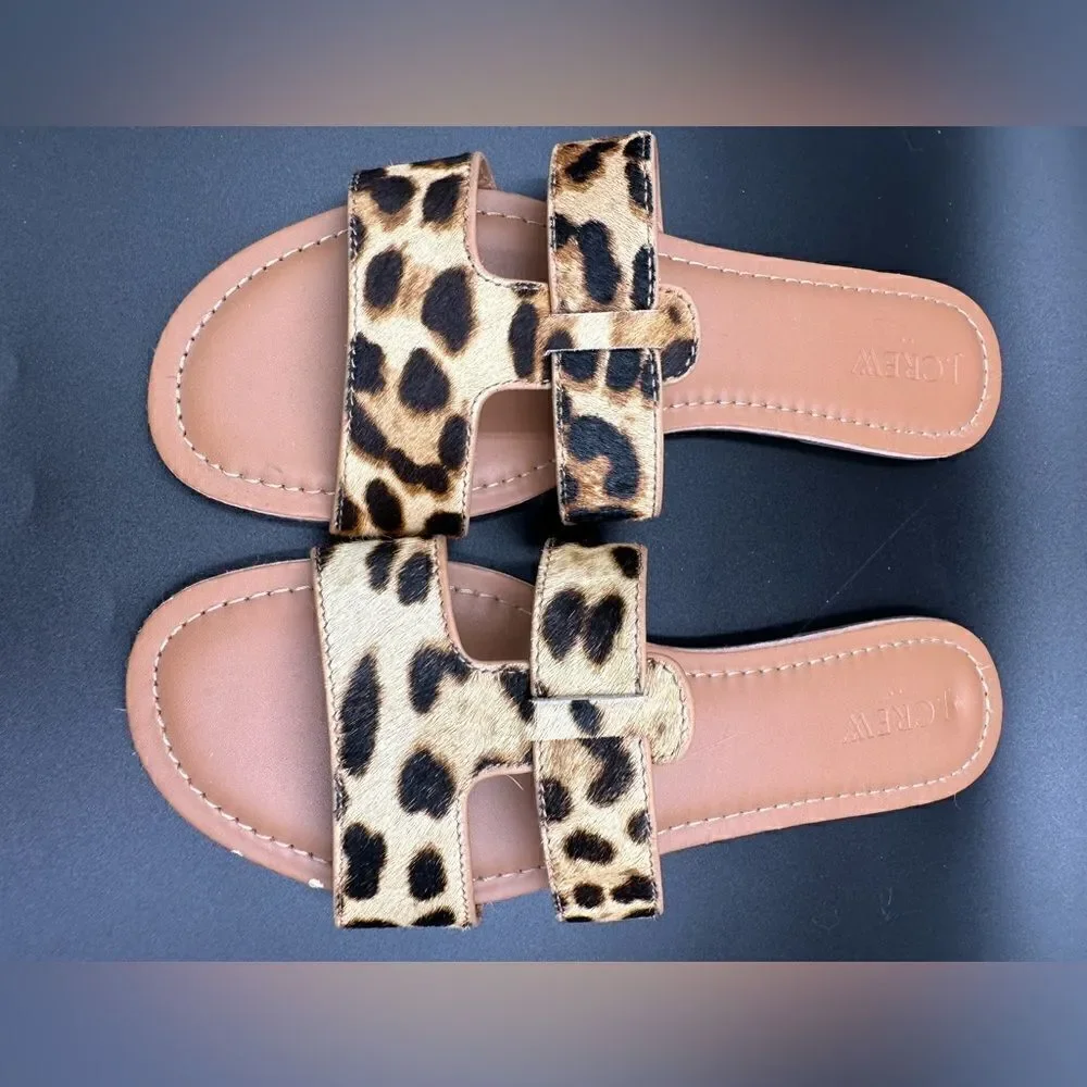 J. Crew Leopard hair-calf flats EUC slip on, easy summer style size 7 M - Picture 2 of 7